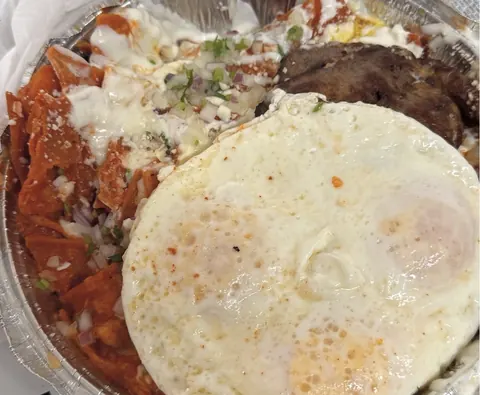 Chilaquiles plate